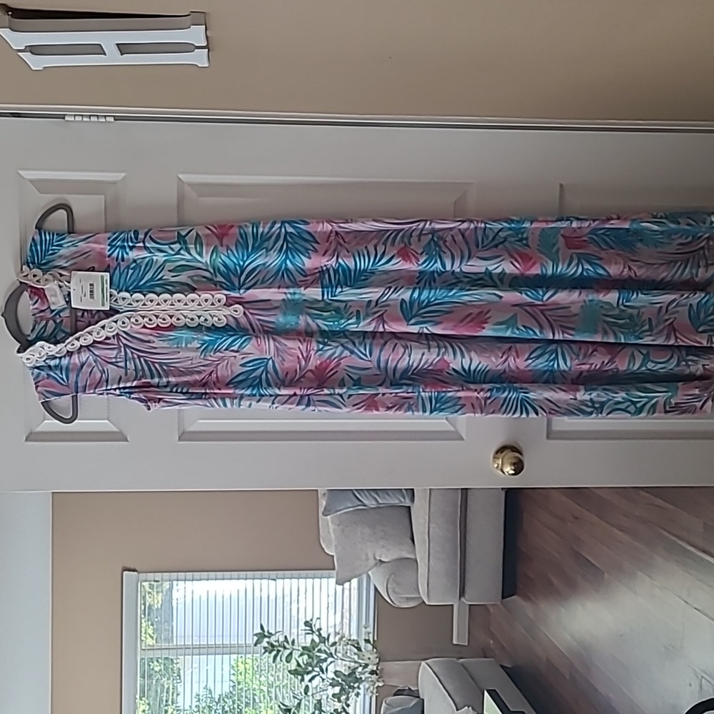 CAPPAGALLA Tropical Caribbean MAXI DRESS SIZE 8 Vintage VIBES 👌